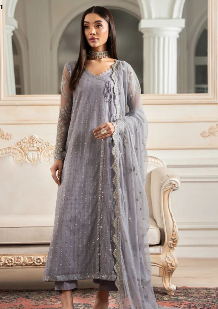 Zarif Unstitched 25 ZNAF 01 MERVE Nafees Luxury Lawn Collection - Image 5