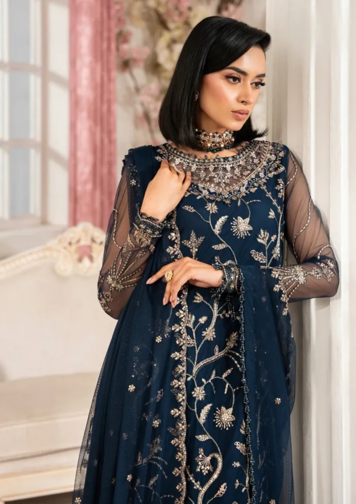 Zarif Unstitched 25 ZNAF 02 SELIN Nafees Luxury Lawn Collection - Image 3