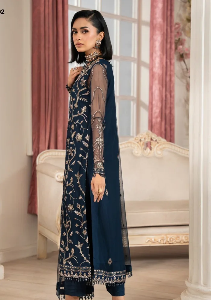Zarif Unstitched 25 ZNAF 02 SELIN Nafees Luxury Lawn Collection - Image 4