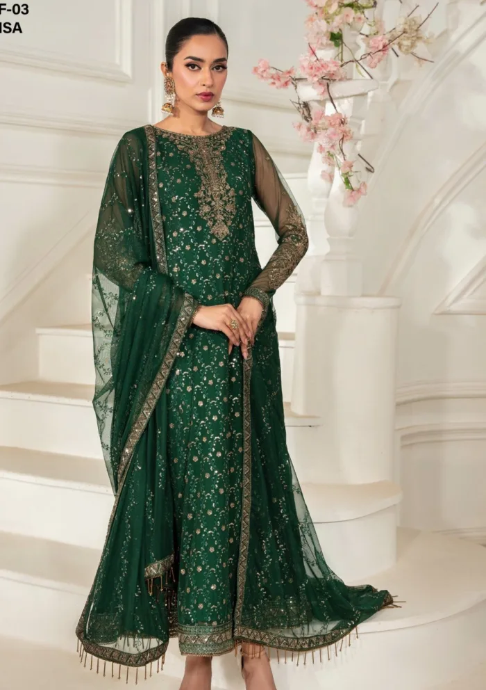 Zarif Unstitched 25 ZNAF 03 MELISA Nafees Luxury Lawn Collection - Image 4