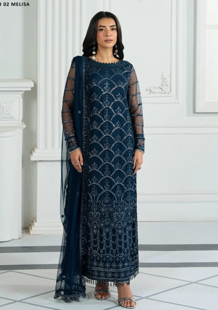 Zarif Unstitched 25 ZRI 02 MELISA Inara Luxury Lawn Collection - Image 3