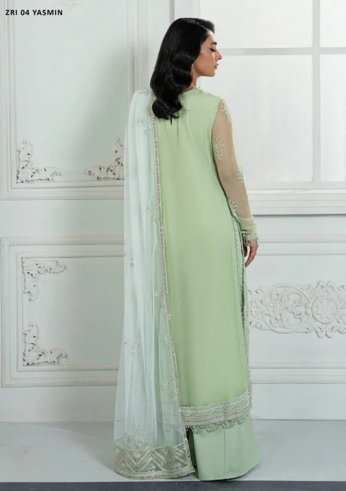 Zarif Unstitched 25 ZRI 04 YASMIN Inara Luxury Lawn Collection - Image 2