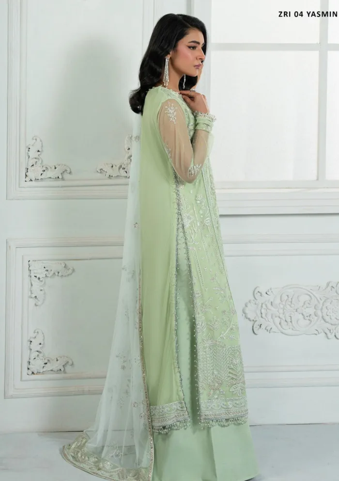 Zarif Unstitched 25 ZRI 04 YASMIN Inara Luxury Lawn Collection - Image 4