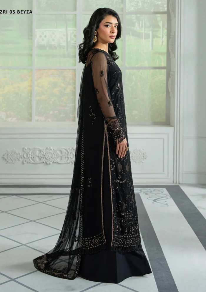 Zarif Unstitched 25 ZRI 05 BEYZA Inara Luxury Lawn Collection - Image 2