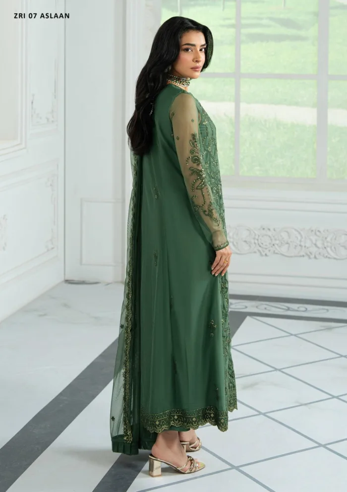 Zarif Unstitched 25 ZRI 07 ASLAAN Inara Luxury Lawn Collection - Image 2