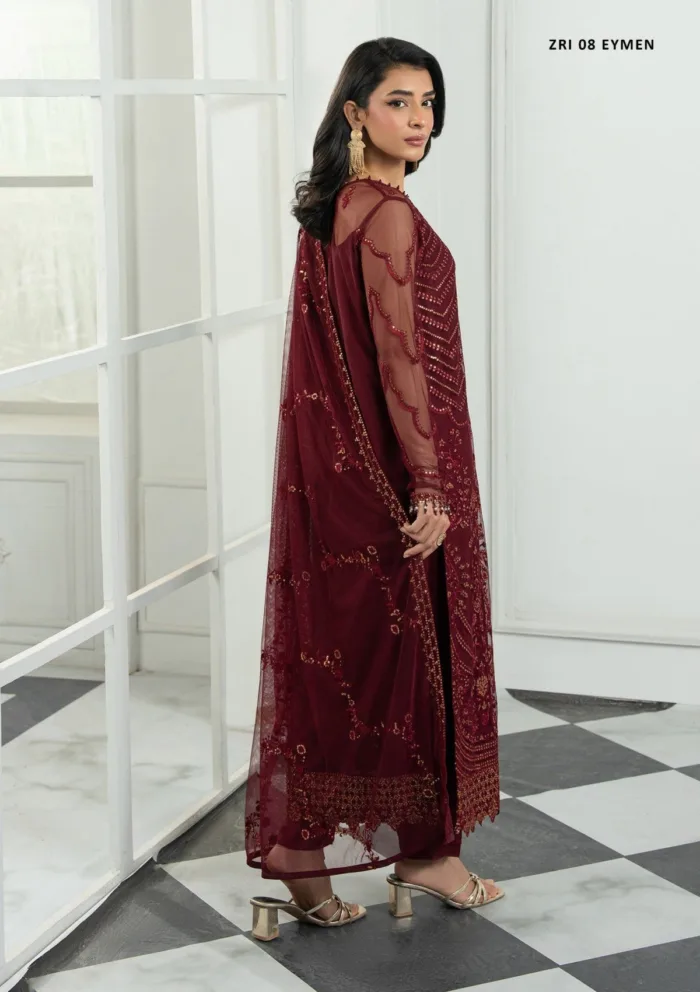 Zarif Unstitched 25 ZRI 08 EYMEN Inara Luxury Lawn Collection - Image 2