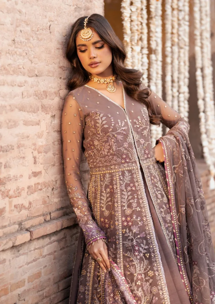 Zarif Wedding ZR25 02 Noor Shehnai Luxury Lawn Collection - Image 3