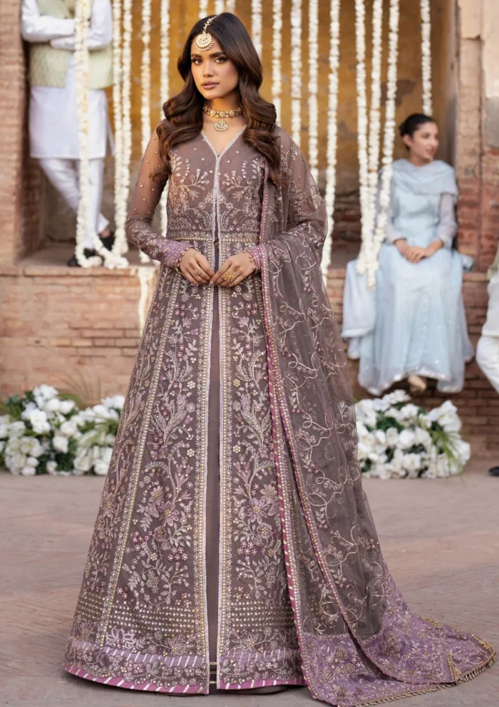 Zarif Wedding ZR25 02 Noor Shehnai Luxury Lawn Collection - Image 4