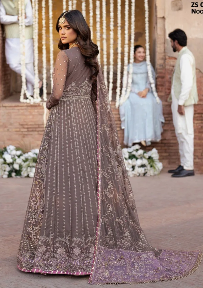 Zarif Wedding ZR25 02 Noor Shehnai Luxury Lawn Collection - Image 6