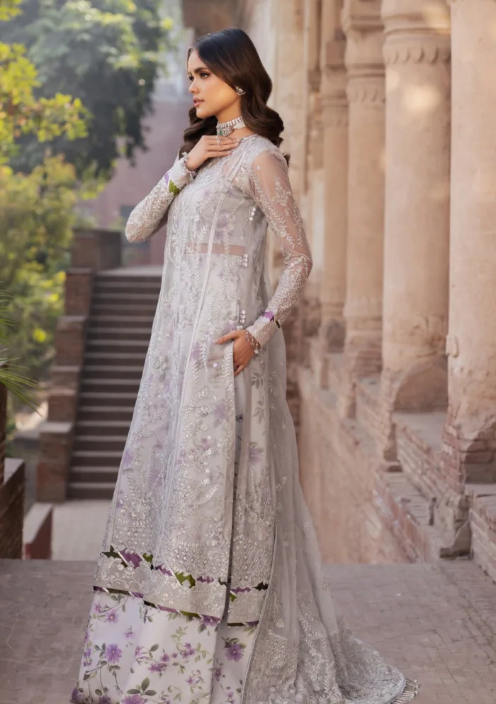 Zarif Wedding ZR25 04 Barsha Shehnai Luxury Lawn Collection - Image 2