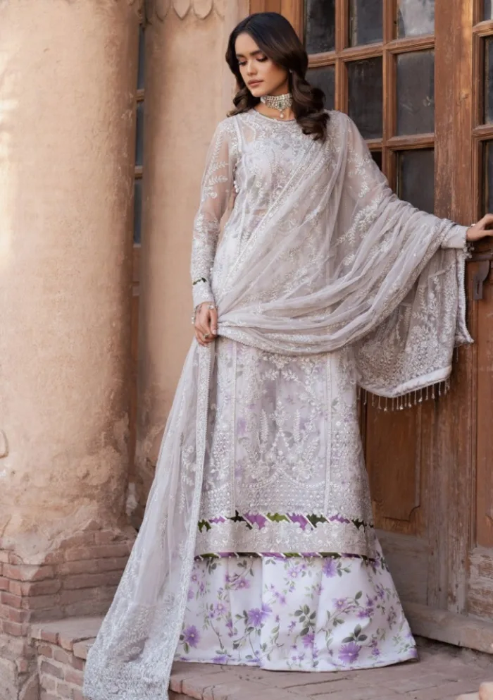 Zarif Wedding ZR25 04 Barsha Shehnai Luxury Lawn Collection - Image 7