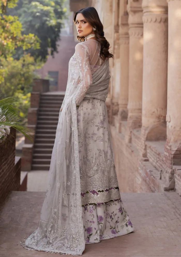 Zarif Wedding ZR25 04 Barsha Shehnai Luxury Lawn Collection - Image 10