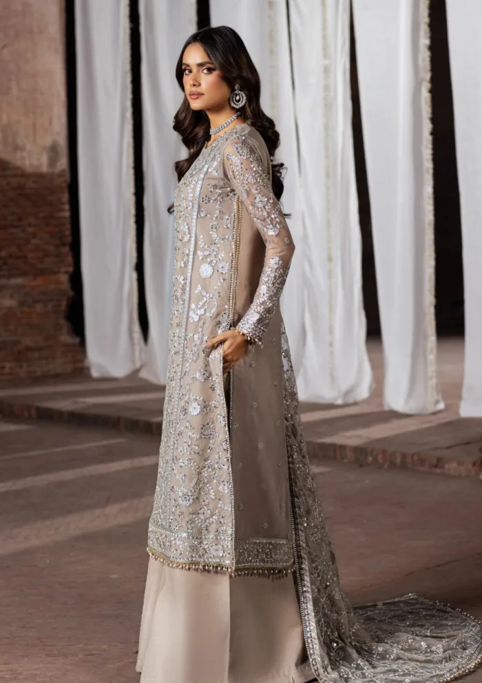 Zarif Wedding ZR25 06 Dooriya Shehnai Luxury Lawn Collection - Image 12
