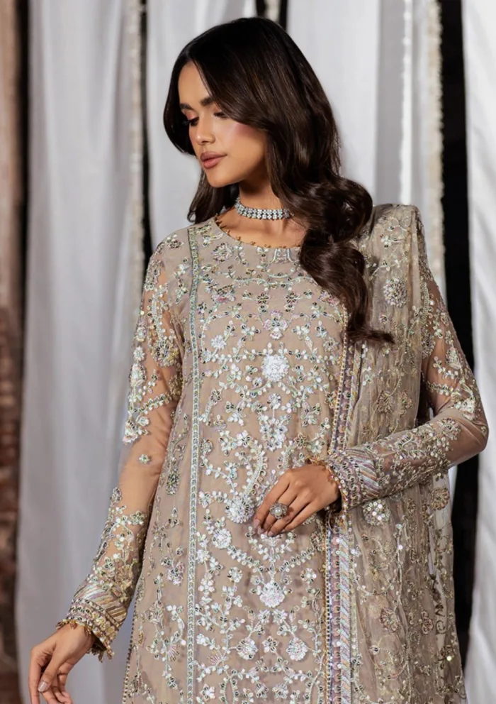 Zarif Wedding ZR25 06 Dooriya Shehnai Luxury Lawn Collection - Image 6
