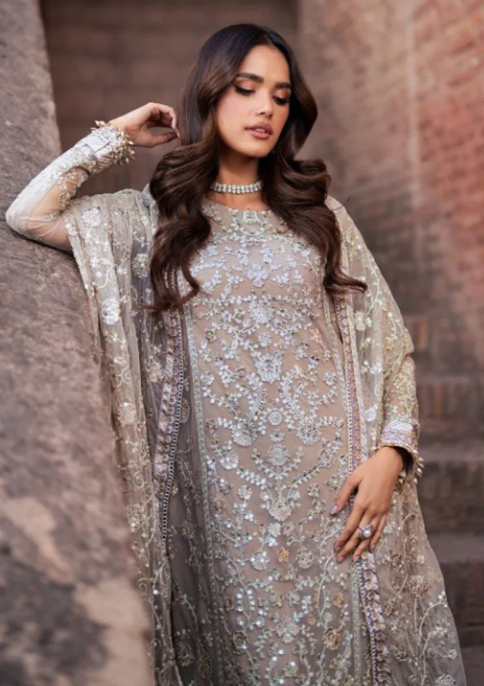 Zarif Wedding ZR25 06 Dooriya Shehnai Luxury Lawn Collection - Image 7