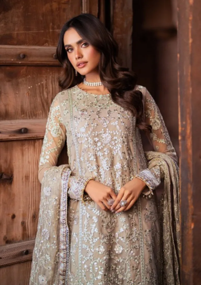 Zarif Wedding ZR25 06 Dooriya Shehnai Luxury Lawn Collection - Image 10
