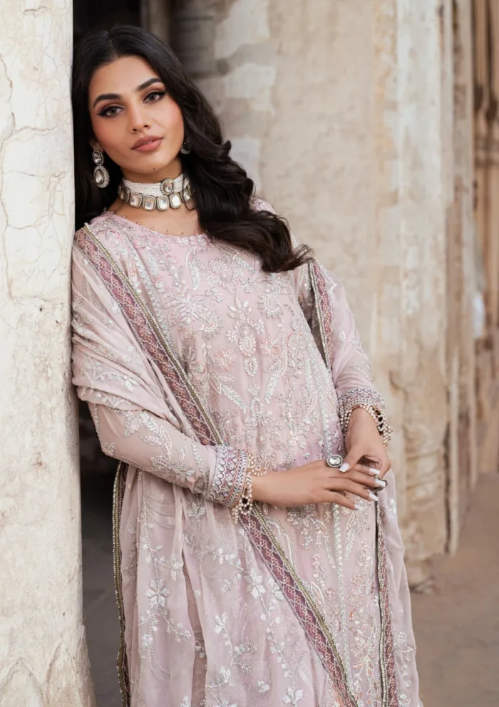 Zarif Wedding ZR25 07 Manara Shehnai Luxury Lawn Collection - Image 3