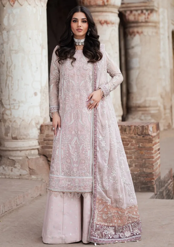 Zarif Wedding ZR25 07 Manara Shehnai Luxury Lawn Collection - Image 4