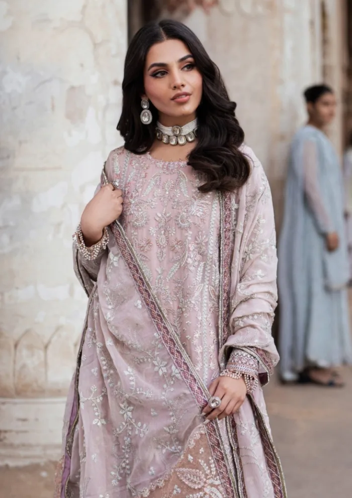 Zarif Wedding ZR25 07 Manara Shehnai Luxury Lawn Collection - Image 5