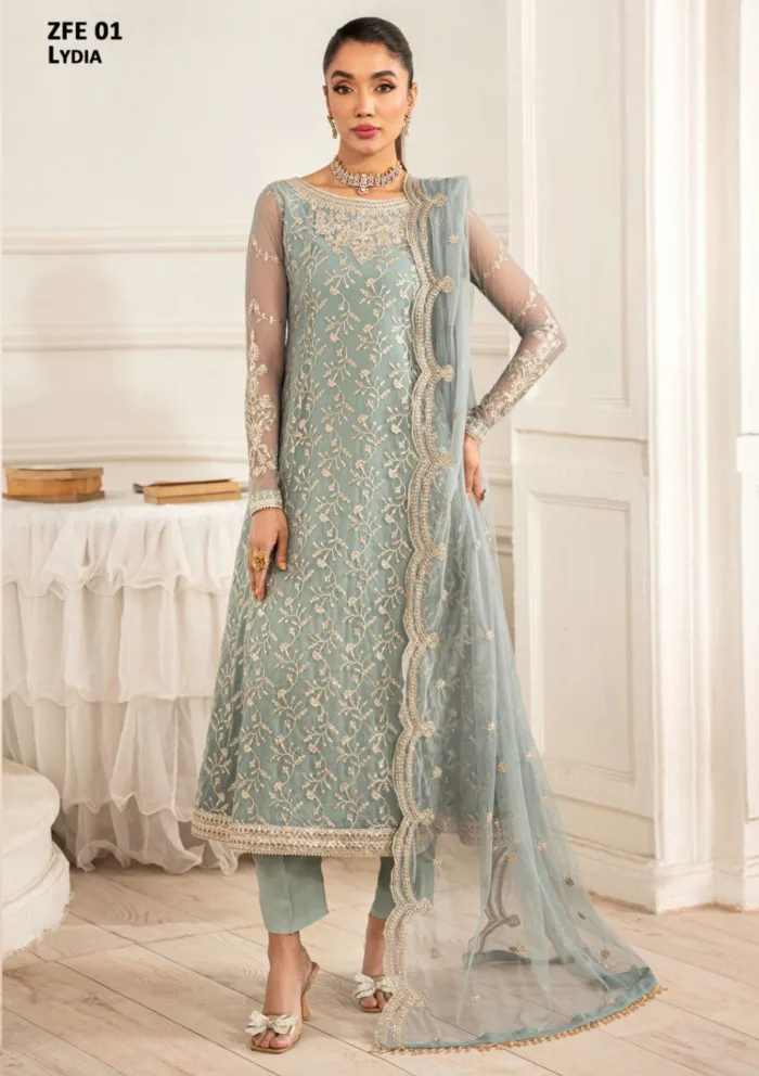 Zarif ZFE25 01 Lydia Luxury Lawn Collection - Image 2