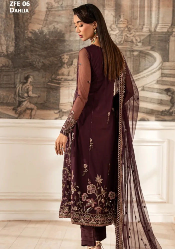Zarif ZFE25 06 Dahlia Luxury Lawn Collection - Image 6