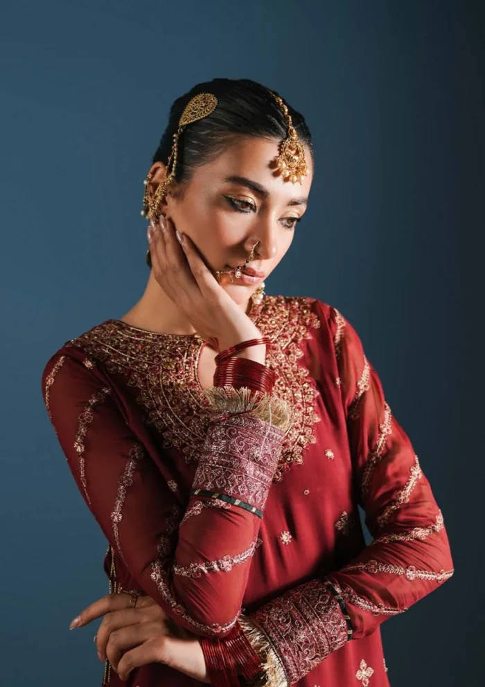 Zarqash Festive Chiffon ZQ24 1A GULRUKH Lakhnawi Luxury Lawn Collection - Image 3