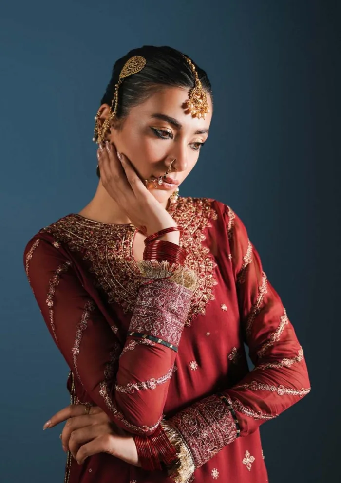 Zarqash Festive Chiffon ZQ24 1A GULRUKH Lakhnawi Luxury Lawn Collection - Image 4