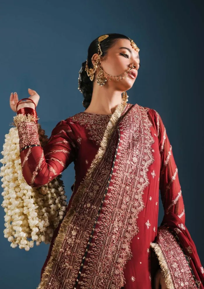 Zarqash Festive Chiffon ZQ24 1A GULRUKH Lakhnawi Luxury Lawn Collection - Image 5