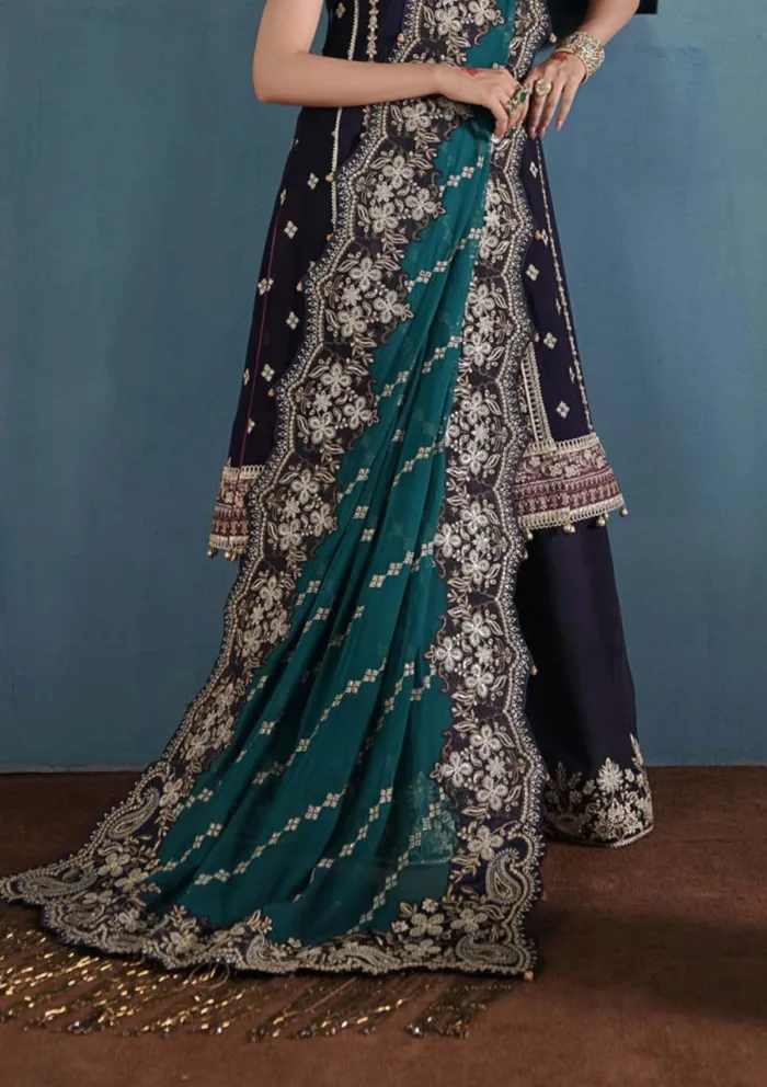 Zarqash Festive Chiffon ZQ24 2A ADA Lakhnawi Luxury Lawn Collection - Image 6