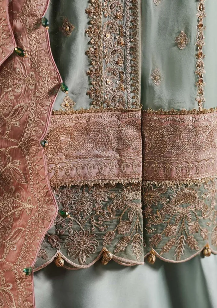 Zarqash Festive Chiffon ZQ24 2B MEHAR Lakhnawi Luxury Lawn Collection - Image 5