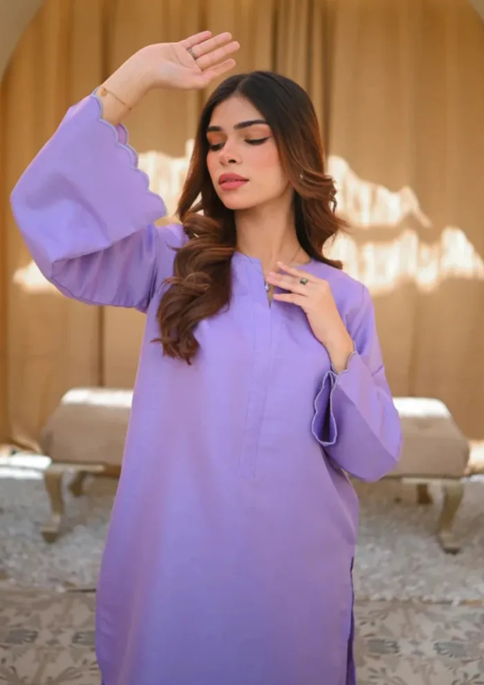 Zauk Drop 1 Two Piece Orchid Basics Luxury Lawn Collection - Image 7