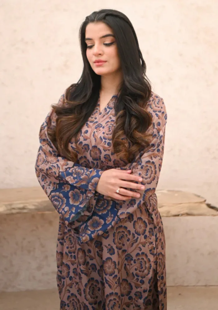 Zauk Mushroom Two Piece Luxury Lawn Collection - Image 3