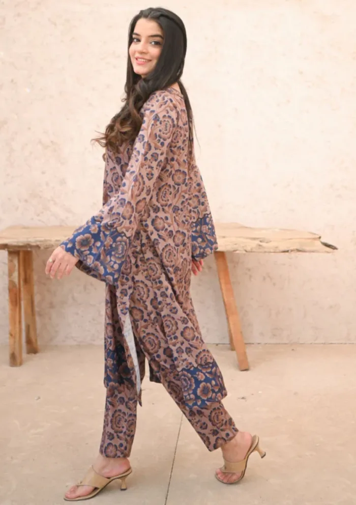 Zauk Mushroom Two Piece Luxury Lawn Collection - Image 4