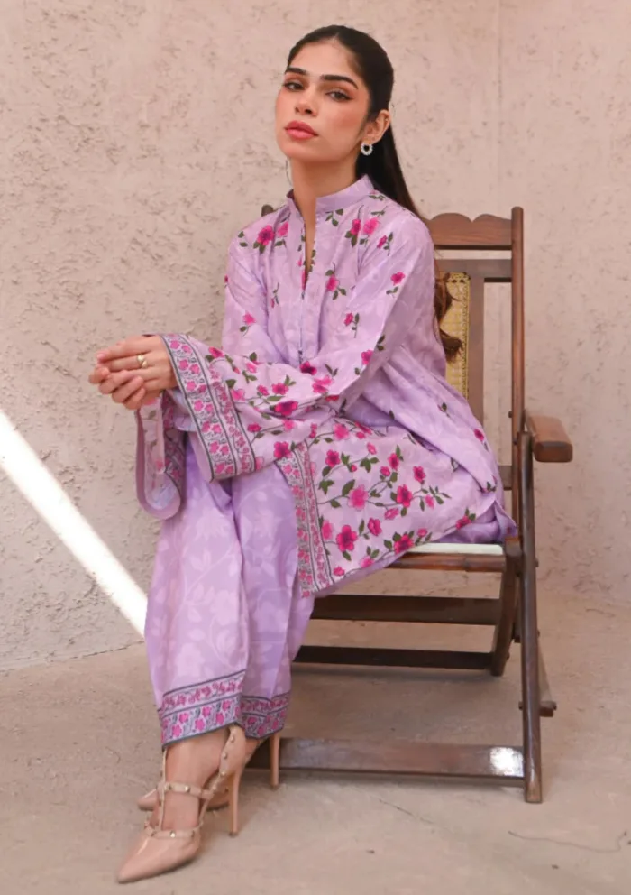 Zauk Rose Quartz Two Piece Luxury Lawn Collection - Image 2