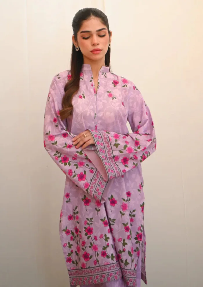 Zauk Rose Quartz Two Piece Luxury Lawn Collection - Image 4