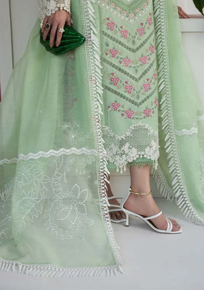 Zevk Vol II ROSEMARY Flora Festive 25 Luxury Lawn Collection - Image 4