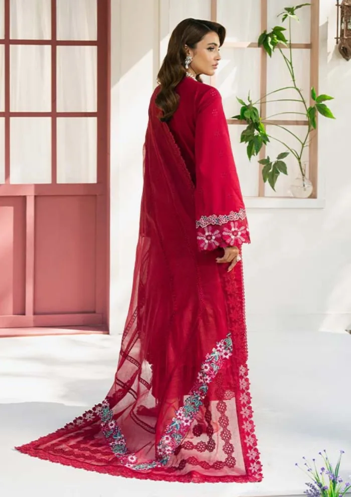Zevk Vol II ZINNIA Flora Festive 25 Luxury Lawn Collection - Image 2