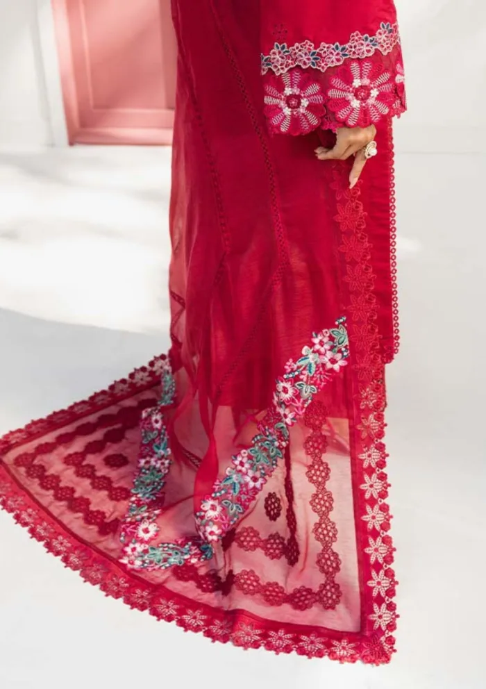 Zevk Vol II ZINNIA Flora Festive 25 Luxury Lawn Collection - Image 4