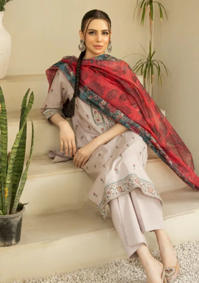 Ziara MCL 01 Nina Embroidered 25 Luxury Lawn Collection - Image 4