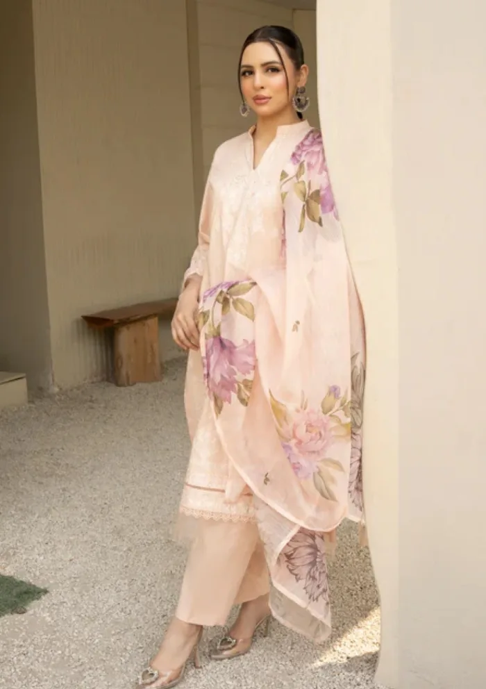 Ziara MCL 04 Inaya Embroidered 25 Luxury Lawn Collection - Image 2