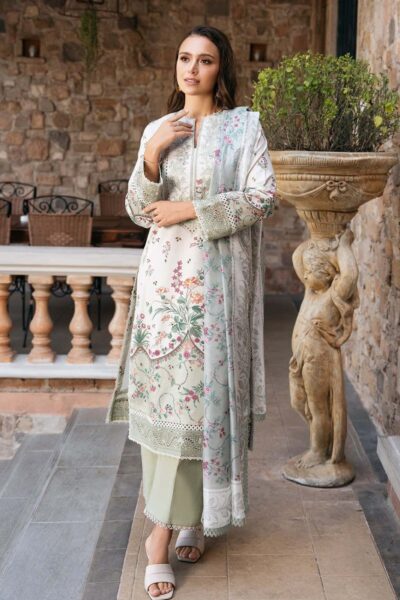 Afrozeh Damask The Holiday Awe-02 Tearose Lawn Collection
