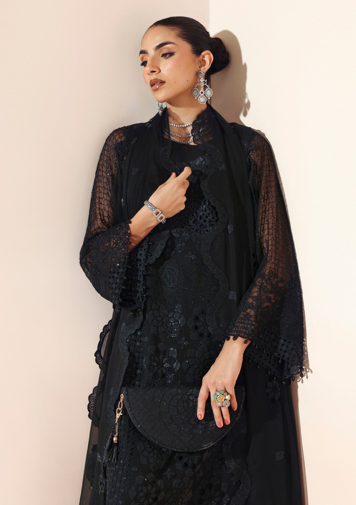 Alizeh Aymal Rikа Black D-2201 Formals Luxury Bamber Chiffon 25 3 Alizeh Aymal Rikа Black D 2201