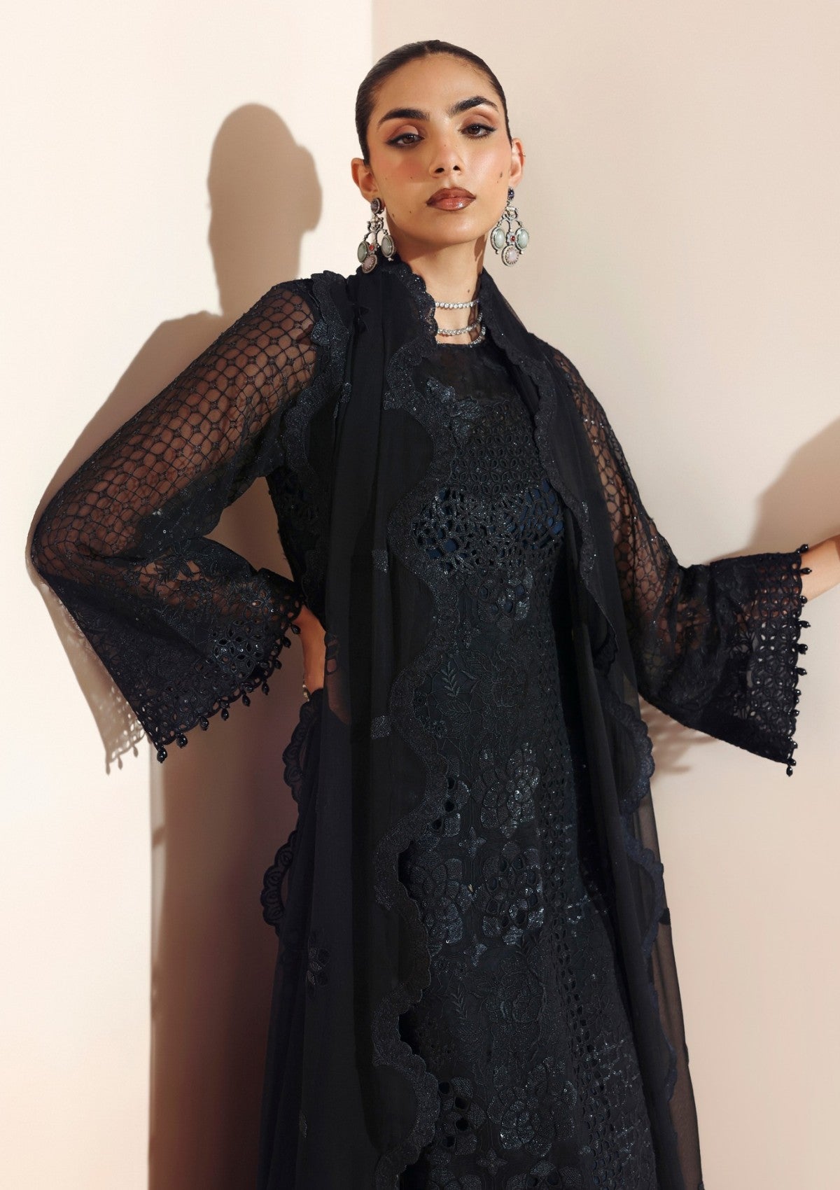 Alizeh Aymal Rikа Black D-2201 Formals Luxury Bamber Chiffon 25 4 Alizeh Aymal Rikа Black D 2201