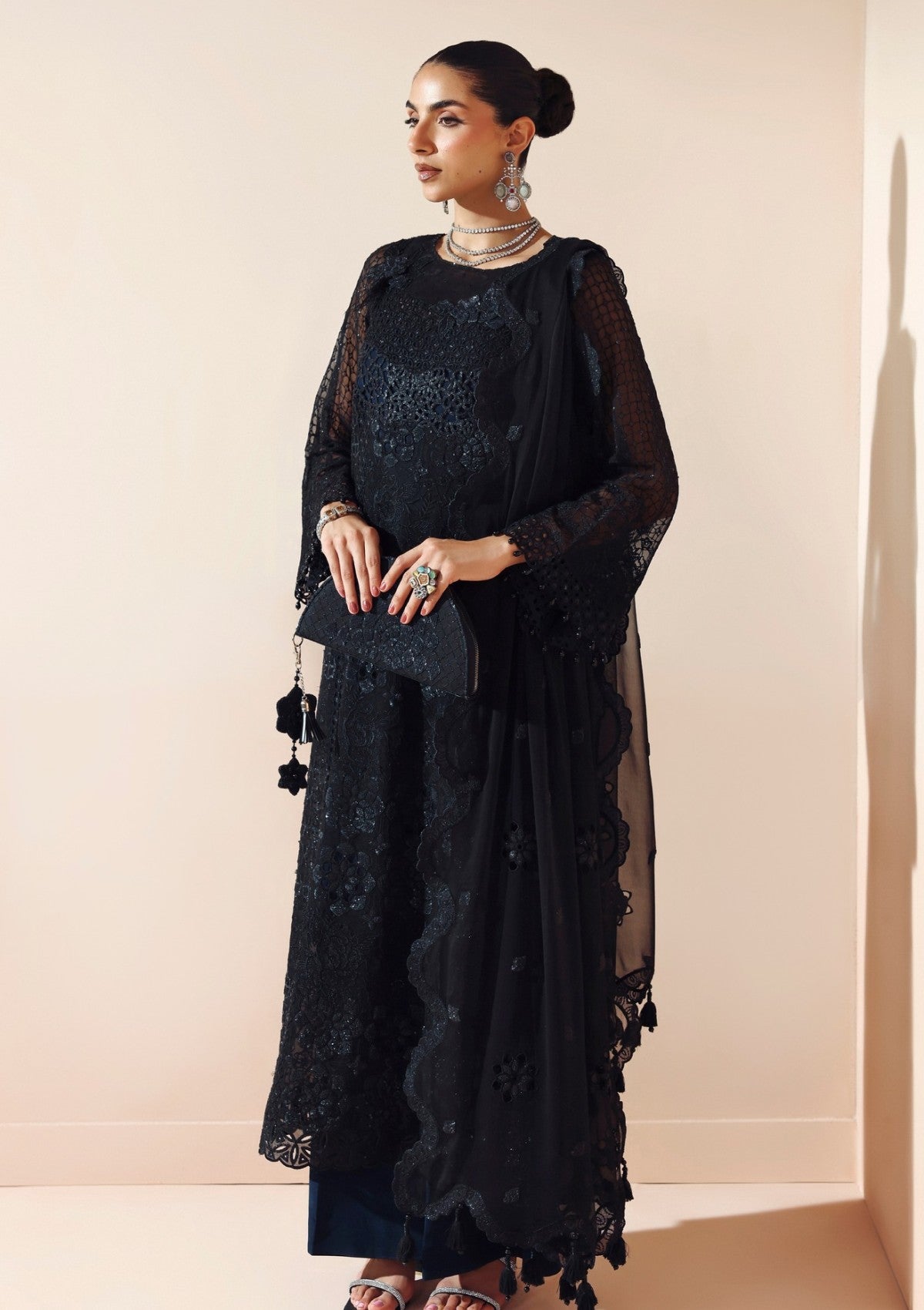 Alizeh Aymal Rikа Black D-2201 Formals Luxury Bamber Chiffon 25 1 Alizeh Aymal Rikа Black D-2201