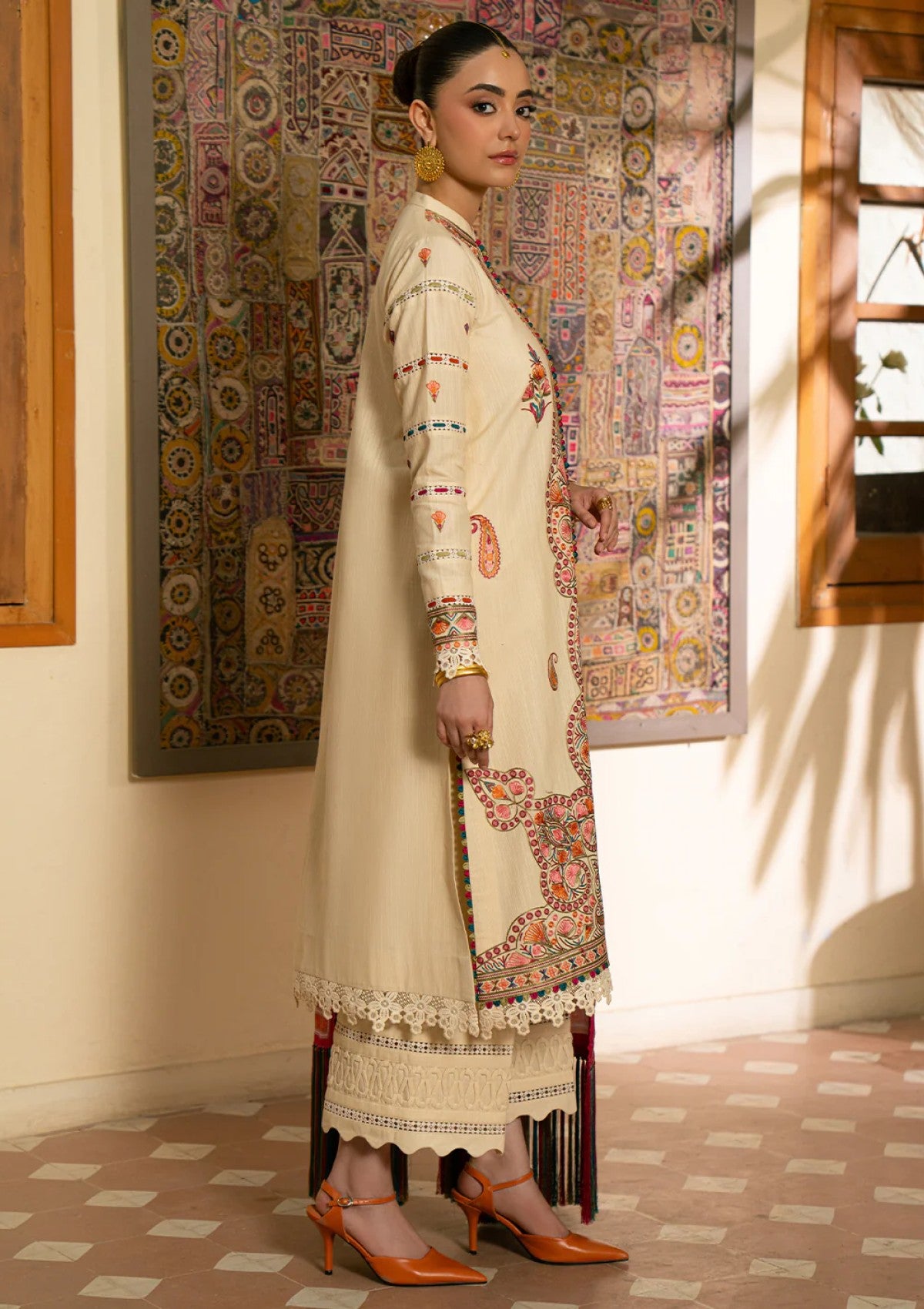 Bin Ilyas Bgk-61 A Gulrukh Khaddar 25 Winter 2 Bin Ilyas Bgk 61 A