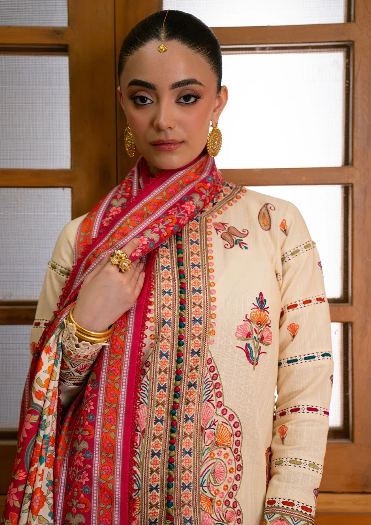 Bin Ilyas Bgk-61 A Gulrukh Khaddar 25 Winter 3 Bin Ilyas Bgk 61 A