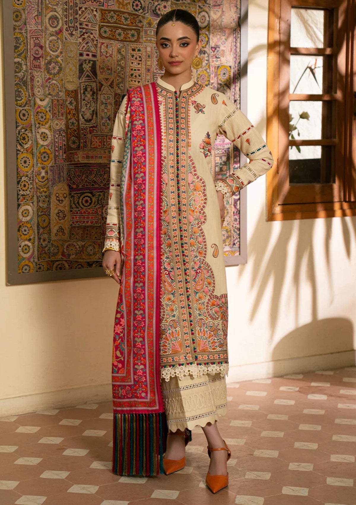 Bin Ilyas Bgk-61 A Gulrukh Khaddar 25 Winter 1 Bin Ilyas Bgk-61 A