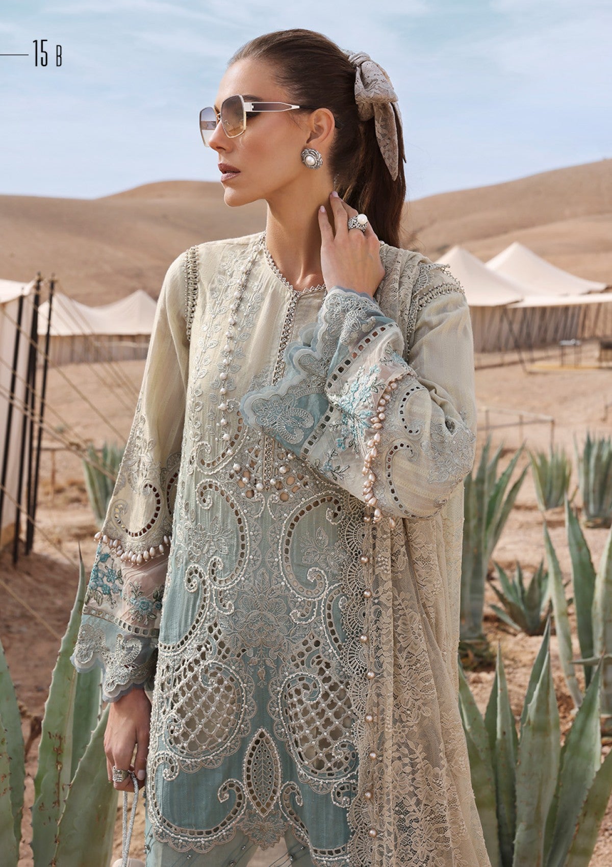 Maria B Voyage À Luxe Mbv25-15B Lawn Collection 4 Maria B Voyage À Luxe Mbv25-15B Lawn Collection - Image 4