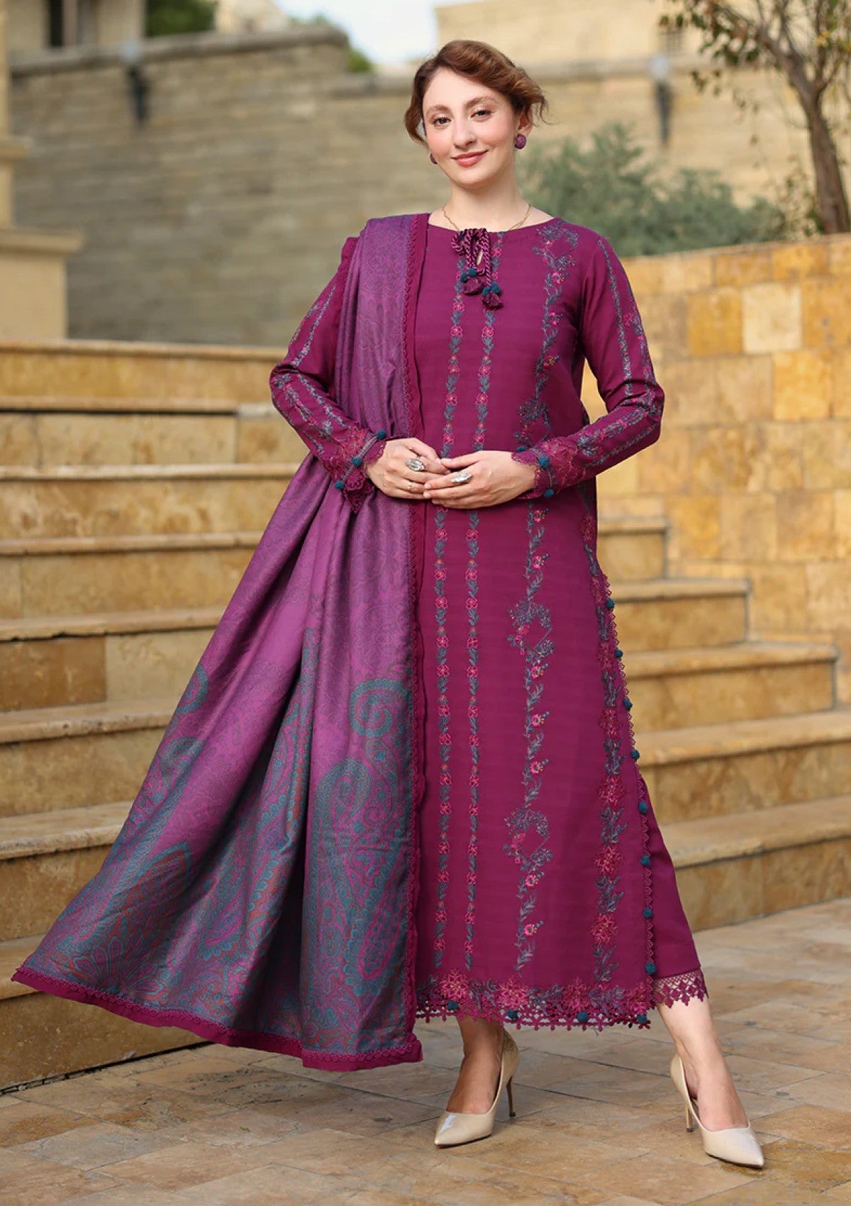 Rang Rasiya Carnation Luxury Shawl Edit Cwd-12 Frappe Winter Collection 1 Rang Rasiya Carnation Luxury Shawl Edit Cwd-12 Frappe