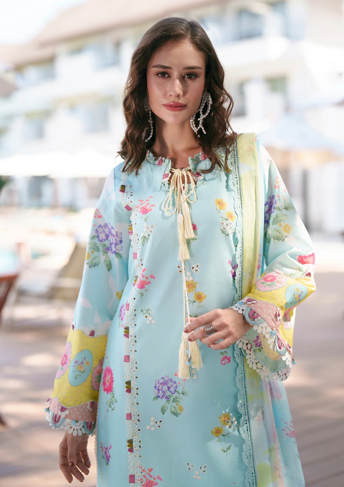 Ajr Couture Azure - Lawn Printed Chikankari 26 3 Ajr Couture Azure - Lawn Printed Chikankari 26 - Image 3